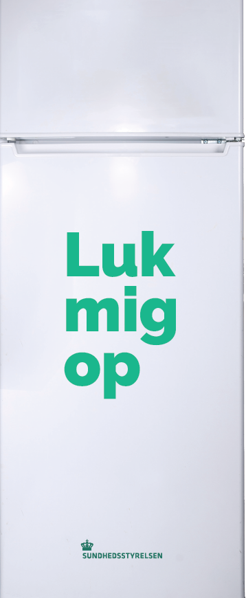 "Luk mig op - køleskab" - folder
