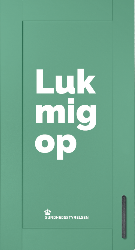 "Luk mig op - køkkenskab" - folder